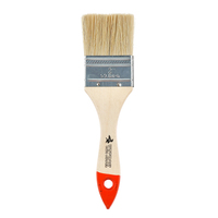 Pinceau de peinture industriel ergonomique de 4 pouces à poils naturels, manche en PP rouge, pour polissage, anti-poussière, DIY, OEM