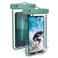 Étui de téléphone portable étanche en PVC lumineux personnalisé avec logo, sacs de téléphone résistants à l'eau en gros