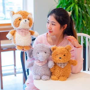 Lindo suave dulce bosque animales juguetes de peluche varios peludos compañero muñecas PP algodón relleno bordado personalizado para niños - Product Image 5