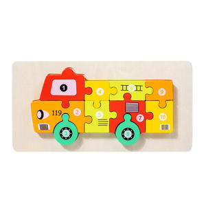 Éducation de la petite <span class=keywords><strong>enfance</strong></span> Puzzle stéréo 3D Animal Block Puzzle Traffic Cognition Puzzle Board Baby - Product Image 6
