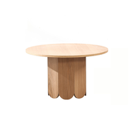 Mesa de Centro Moderna de Madera con Cubierta de Piedra Microcristalina, Mesa de Centro Orgánica Escandinava para Muebles de Sala de Estar