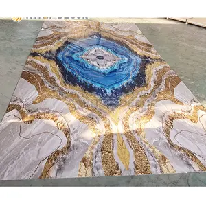 Chanta Brand new material 3d design 1220*2440mm*3mm pvc marble sheet for home decoration