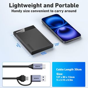BENFEI <strong>2.5</strong> Inch SATA To USB Tool Free <strong>External</strong> <strong>Hard</strong> Drive Enclosure 6Gbps Optimized For SSD Support UASP SATA III - Product Image 4