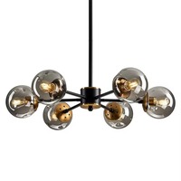 Lustre de salon nordique maison atmosphère créative lumière luxe haricot magique lustre personnalité doré noir chambre lampes