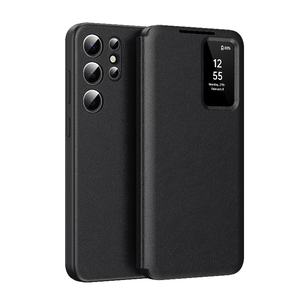 Étui de téléphone portable en cuir avec fenêtre intelligente, fonction de réveil/veille automatique, vue claire, rabat pour Samsung Galaxy S26/S26 Plus/S26 <span class=keywords><strong>Ultra</strong></span>/A37/A57 - Product Image 2