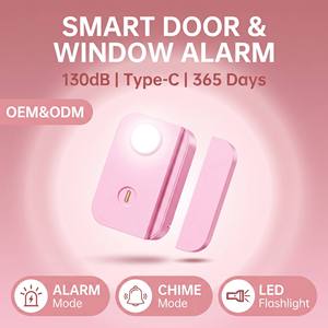 Alarma Inalámbrica Inteligente para Puerta y Ventana de 120db, Timbre con Alarma Ajustable y Luz LED para Seguridad en el Hogar, Oficina y Viajes - Product Image 1