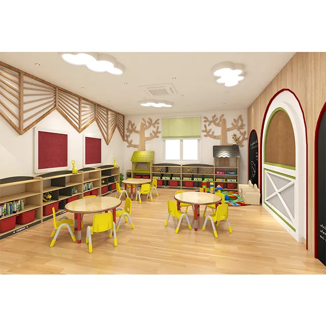 COWBOY modern montessori kids kindergarten classroom preschool wooden furniture equipment daycare set chairs tables beds