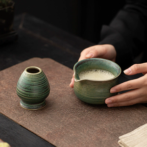 Ensemble de thé en céramique japonaise avec support pour fouet rond pour café et thé - Product Image 5