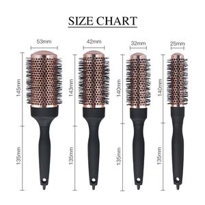 Cepillo de cerdas iónicas de cerámica chapado en oro rosa de alta gama con mango de pinza para uso en salón - Product Image 5