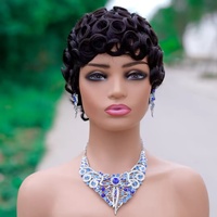 Perruque Chioma en vente flash, perruque courte bouclée en dentelle transparente HD 13x4, noir naturel, 100% cheveux humains vierges pour femmes noires