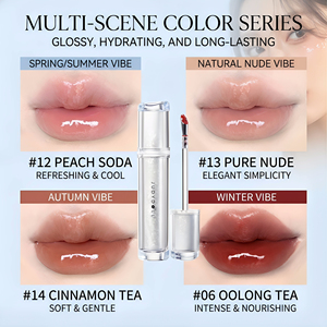 Brillo Labial Efecto Espejo, Voluminizador, de Larga Duración, con Esencia de Agua de Hierro de Hielo, Tubos de Cristal, <span class=keywords><strong>Maquillaje</strong></span> Diario - Product Image 2