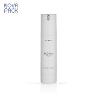Flacon pompe airless rechargeable coloré 15ml 30ml 50ml 80ml 100ml blanc marron noir mat pour sérum et crème de soin