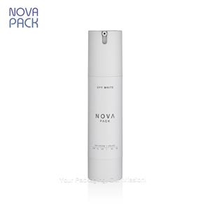 Bouteille de sérum sans air de lotion rechargeable colorée de 15ml 30ml 50ml 100ml bouteille de pompe sans air blanc brun mat noir pour les soins de la peau - Product Image 2