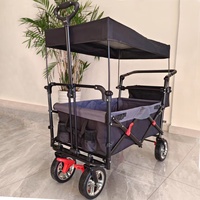Chariot de plage en acier inoxydable chariot de jardin chariot pliant utilitaire auvent festival camping camion OEM pliable personnalisable