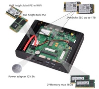 Mini PC Tour Compact Tout-en-un I7 Gaming Serveur Barebone Core 6600U Micro PC Fanless X86 Faible Consommation 12V