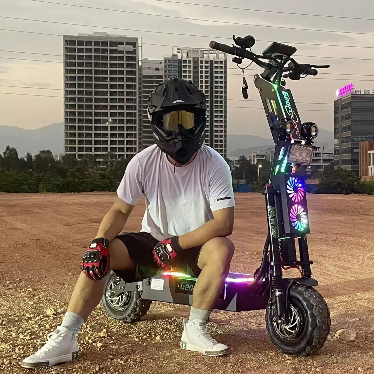 E Scooter 2024 mô hình mới xe máy Bánh Xe 14inch với động cơ kép M5 72V E Scooter 100kmh