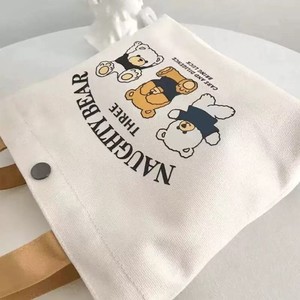 New <b>cute</b> <b>bear</b> print portable tote bag for office workers and everyday items. - Product Image 4