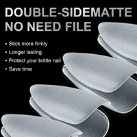 15 Tailles de Faux Ongles en Gel Souple Mat X, Courts, Amande, Cercueil, Carrés, Couverture Complète, pour Débutants