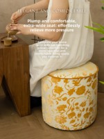 Tabouret bas en bois massif de style français pouf de style chinois Garcinia Cambogia tabouret rembourré pour changer les chaussures pour vivre