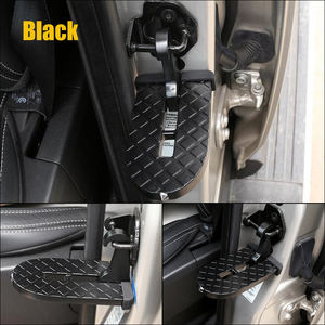 Gancho Plegable Universal para Puerta de Coche, Mini Reposapiés Auxiliar de Aluminio Reutilizable, Accesorios para Auto, Negro/Blanco - Product Image 4