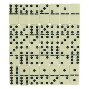 Set di <span class=keywords><strong>Domino</strong></span> Doppio 6 Personalizzato all'Ingrosso, 28 Pezzi in Melamina Avorio con Chiodo Dorato in Custodia di Legno per Giochi da Tavolo - Product Image 5