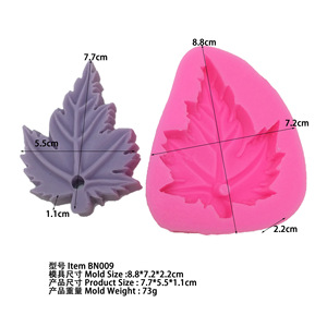 Molde <span class=keywords><strong>de</strong></span> silicona para velas, con varias formas creativas como Hojas <span class=keywords><strong>de</strong></span> arce, funda para puerta, etc. - Product Image 1