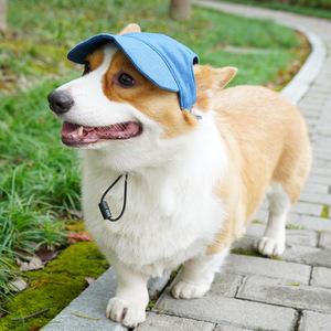 Gorra de béisbol de mezclilla de algodón para perros y gatos, sombrero para el sol para todas las estaciones, estilo que deja las orejas al descubierto - Product Image 1