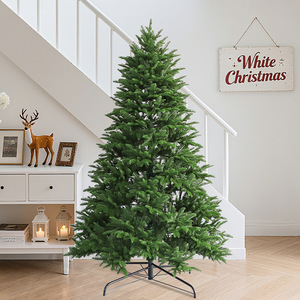 Sapin de Noël Artificiel Réaliste en PE Intégral avec Support Métallique pour Décoration de Fêtes à Domicile Personnalisable - Product Image 1