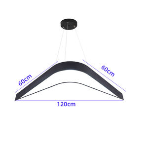 Lampu langit-langit LED minimalis Modern, lampu gantung bentuk V, lampu liontin linier untuk Pencahayaan Kantor Gym dengan desain panah - Product Image 6