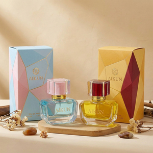 Aikun 2 <b>Bottle</b> Colorful Boxed 50ml Luxury Glass Eau De Parfum Set for Women Men Gift Shop Retail Natural Fragrance Display Pack - Product Image 1