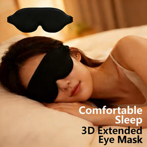 Sac <span class=keywords><strong>de</strong></span> voyage noir comprenant un <span class=keywords><strong>masque</strong></span> <span class=keywords><strong>de</strong></span> sommeil occultant noir, doux et confortable, pour hommes et femmes - Product Image 1