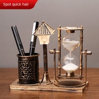 Quicksand rue lampe porte-stylo étudiant cadeau blanc sablier couleur changeante veilleuse décor à la maison cadeau d'anniversaire en plastique Double