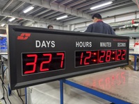 Horloge LED Jhering de 4 pouces avec minuterie numérique, télécommande, affichage du jour, heure, minute, seconde et compte à rebours