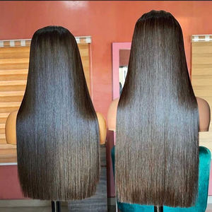 Peluca de Cabello Humano Brasileño Barata al por Mayor con Frente de Encaje HD, Calidad Remy, Larga y de Alta Densidad para Mujeres Negras - Product Image 4