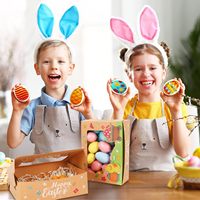 Boîte en carton kraft personnalisée d'usine avec impression couleur et fenêtre PVC pour l'emballage de cadeaux de Pâques – 19 ans d'expérience