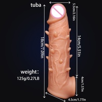 Manchon de pénis réaliste en silicone avec anneau de verrouillage élastique, amplificateur, jouet sexuel masculin réutilisable, jouets pour adultes pour hommes LM-D817