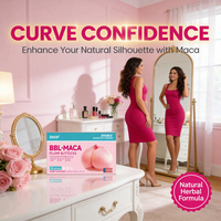 Formule de gélules pour l'amélioration des hanches chez la femme avec isoflavones de soja et acide hyaluronique pour un lifting naturel des fesses, 30 capsules par flacon