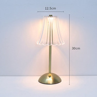 Simple Design moderne USB charge cristal lampe de table chambre chevet veilleuse alimentation batterie bon prix produit d'usine