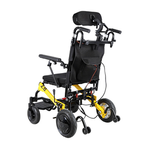 <span class=keywords><strong>Fauteuil</strong></span> roulant <span class=keywords><strong>électrique</strong></span> pliable facilement avec cadre en alliage d'aluminium, batterie au lithium portable réglable DC24V 12Ah, capacité de 100 kg, certifié CE - Product Image 4