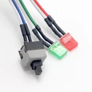 Kabel motherboard Reset LED HDD kabel tombol daya casing PC komputer Desktop kabel saklar SW kabel sakelar mulai ulang