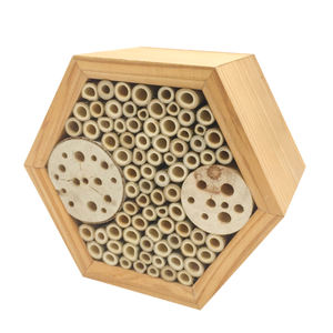 Casa hexagonal de abejas de bambú Natural para jardín al aire libre, casa de abejas de madera - Product Image 1