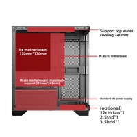 Boîtier T2 sans colonne pour ordinateur de bureau, vue sur la mer, en acier laminé à froid, carte mère MATX, DIY, refroidissement par eau, blanc, USB 3.0 frontal vertical