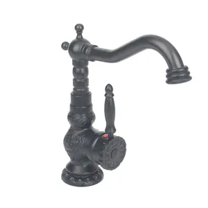 High Quality Matte Black Chrome Washroom Basin Mixer Taps Bathroom Luxury Basin Faucets