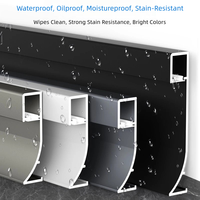 Système d'éclairage linéaire pour plinthe en alliage d'aluminium avec bande LED, finition anodisée, installation facile, hôtel, appartement