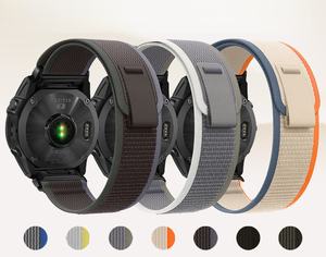 Correa de Repuesto Deportiva de Nailon de 22 mm y 26 mm para Reloj <span class=keywords><strong>Garmin</strong></span> <span class=keywords><strong>Fenix</strong></span> 8 7X <span class=keywords><strong>Pro</strong></span> <span class=keywords><strong>6X</strong></span> 5X 965 - Product Image 3