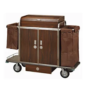 Hot Sale Hotel Room Service Trolley Housekeeping Maid Cart Room Attendant Trolley