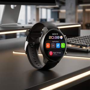 สมาร์ทวอ<span class=keywords><strong>ท</strong></span>ช์กันน้ำ IP67 หน้าจอ AMOLED ยางยืดหยุ่น แบตเตอรี่ใช้งานได้ 5-10 วัน ดาวน์โหลดหน้าปัดแบบกำหนดเอง เล่นเพลงออฟไลน์ รองรับการโ<span class=keywords><strong>ท</strong></span>ร - Product Image 1