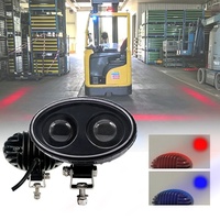 Feux de travail à LED 8W pour véhicules Blue Spot & Red Flood Line Beam Safety Forklift Spare Part New Condition
