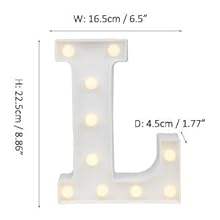 ป้ายไฟ LED รูปตัวอักษร Pooqla ใช้แบตเตอรี่ 1.5V ติดผนัง สำหรับตกแต่งงานปาร์ตี้ งานแต่งงาน ที่บ้าน - Product Image 2