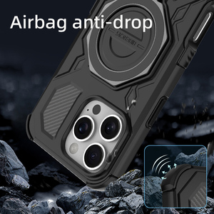 Ốp lưng kim loại có giá đỡ từ tính cho Honor 400 Pro 5G, ốp lưng chống sốc chắc chắn, lai giữa điện thoại và máy tính bảng cho <span class=keywords><strong>Oneplus</strong></span> Nord4 5G, iPhone 17 - Product Image 3